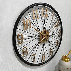 Acheter Yonis Horloge Murale Vintage 3D Argentée 60cm
