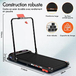 Avis BLACK LORD Tapis de Course Électrique Incliné Amortisseurs Pliable Noir