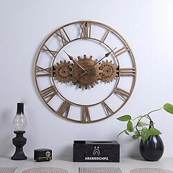 Yonis Horloge Murale Vintage 60cm Art Silence