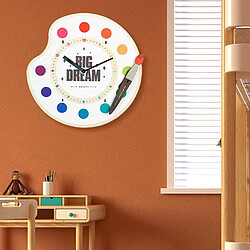 Yonis Horloge Enfant Cartoon Bois Couleurs Vives pas cher