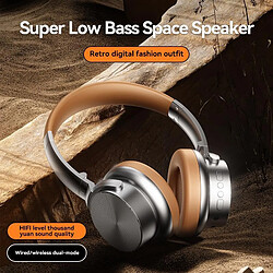 Avis Yonis Casque Bluetooth ANC Confort Pliable Retro - Noir