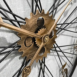 Yonis Horloge Murale Vintage 3D Argentée 60cm pas cher