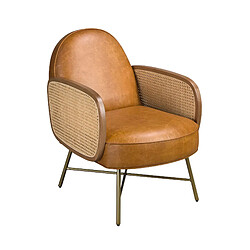 Angel Cerda Fauteuil en cuir marron