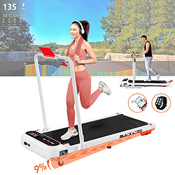 BLACK LORD Tapis de Course Électrique Incliné Amortisseurs Pliable Blanc