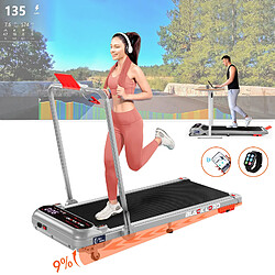 BLACK LORD Tapis de Course Électrique Incliné Amortisseurs Pliable Argent