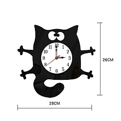Avis Yonis Horloge murale chat noir - Noir