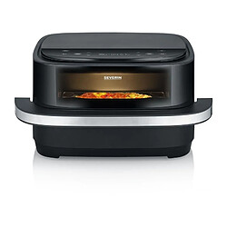 Four a pizza / friteuse a air chaud - SEVERIN - FR2464 - 2100 W - 4 L - Thermostat réglable - 10 programmes - Noir