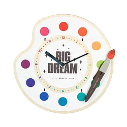 Yonis Horloge Enfant Cartoon Bois Couleurs Vives