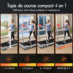 Acheter BLACK LORD Tapis de Course Électrique Incliné Amortisseurs Pliable Argent