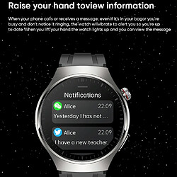 Yonis Montre Connectée Acier Étanche ECG Bluetooth pas cher