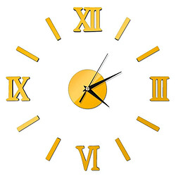 Yonis Horloge Murale Moderne 3D Effet Miroir Rouge