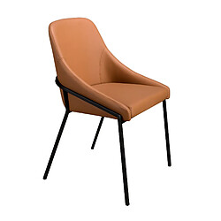 Angel Cerda Chaise en similicuir orange