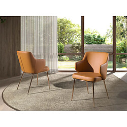 Avis Angel Cerda Chaise en similicuir marron