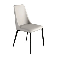 Angel Cerda Chaise en similicuir gris clair