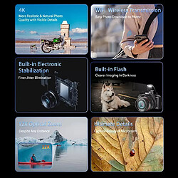 Yonis Appareil Photo Numérique 4K Zoom Puissant