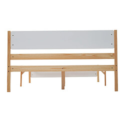 Avis WISHDOR Lit double 140 x 200 - Lit adulte - Blanc et Naturel