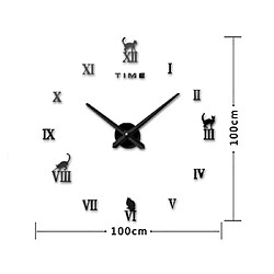 Avis Yonis Horloge Murale 3D Miroir Chat Noir Moderne