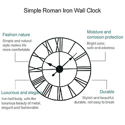 Acheter Yonis Horloge Murale Ronde Rétro Bronze 60cm