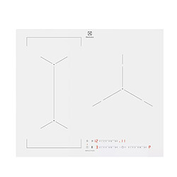 Table de cuisson induction 3 feux 7350w blanc - EIV63342CW/1 - Série 600 - ELECTROLUX