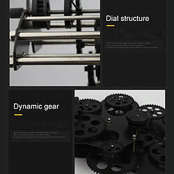 Avis Yonis Horloge Murale Gears Style Européen Noir