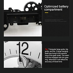 Acheter Yonis Horloge Murale Gears Style Européen Noir