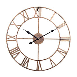 Yonis Horloge Murale Ronde Rétro Bronze 60cm