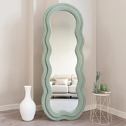 Flamingueo Grand Miroir Mural Asymétrique Teddy 160x60x4 cm Vert