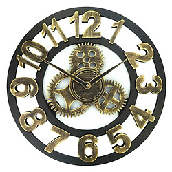 Yonis Horloge Murale Rétro Silencieuse 80cm Argent