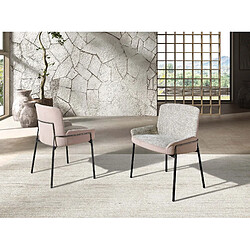Avis Angel Cerda Chaise en tissu gris et velours marron