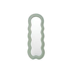 Flamingueo Miroir cadre en tissu Charlotte vert.