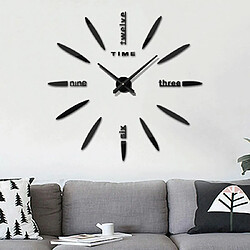 Yonis Horloge Murale 3D DIY Décor Chambre 100cm
