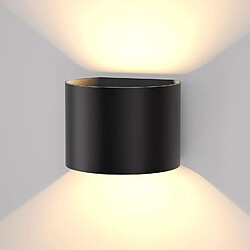 ZMH Applique Noir 5W IP65 3000K Blanc Chaud pour Jardin/Maison