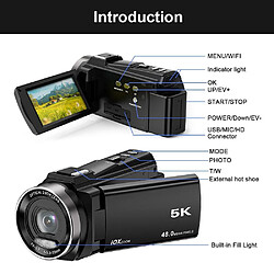 Yonis Caméscope numérique - 5K 30fps pas cher