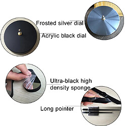 Acheter Yonis Horloge Murale 3D Miroir Chat Noir Moderne