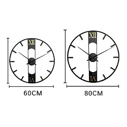 Avis Yonis Horloge Murale Métal Rétro 80cm Silencieuse