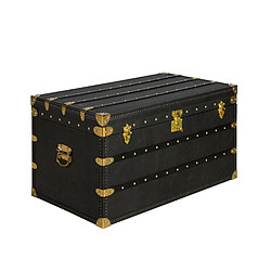 Angel Cerda Coffre en cuir noir