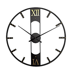 Yonis Horloge Murale Métal Rétro 80cm Silencieuse Horloge Murale En Fer Forgé Avec Chiffres Romains 3D Pour Décoration Intérieure YONIS