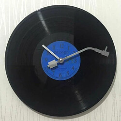 Yonis Horloge Murale Vinyle Rétro Vintage 30cm