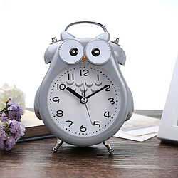 Yonis Horloge Enfant Créative Hibou Métal Gris