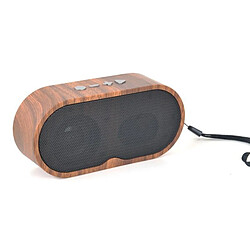 Yonis mini enceinte Bluetooth rétro - Bois