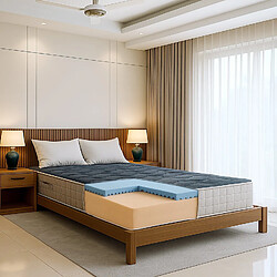 The White Stone Matelas 140x200 cm mémoire 9 zones H25 Orthopédique Respirant