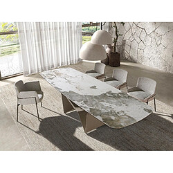 Acheter Angel Cerda Chaise en tissu gris et velours marron