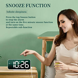 Yonis Horloge LED Multifonction Réveil Snooze Blanc pas cher