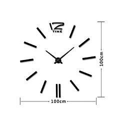Avis Yonis Horloge Murale Moderne 3D Miroir Or 100cm