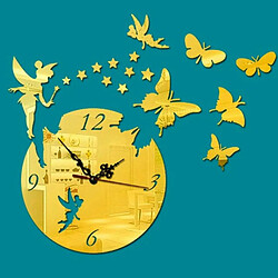 Yonis Horloge Murale Design Papillon 3D Acrylique