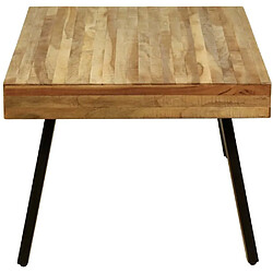 Avis Zago Table basse rectangulaire en teck recyclé et métal Woody.