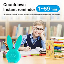 Yonis Horloge Réveil Lapin Rose Silicone USB pas cher