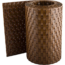 Rattan Art Bande brise-vue en résine tressée pour clôture rigide 19 x 255 cm miel.