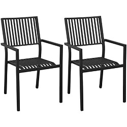Proloisirs Lot de 2 fauteuils de jardin - Graphite