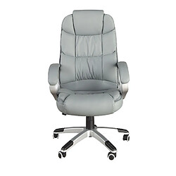 Angel Cerda Fauteuil de bureau pivotante en simili-cuir gris